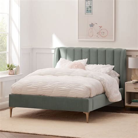 stitch chanel|channel stitch upholstered bed.